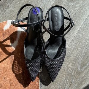 Steve Madden Black Textured Heels